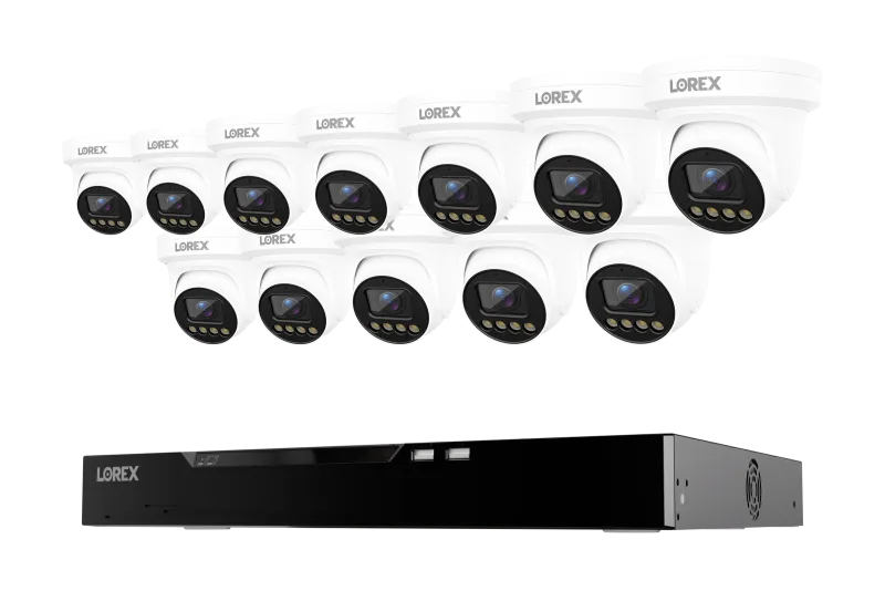 Lorex Connect X Series 4K 16-Channel Wired NVR System with X3 Turret Security Cameras - 4TB