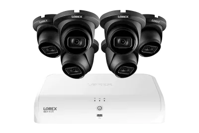 Lorex Fusion Series 4K+ 16-kanaligt (8 trådbundna + 8 Fusion Wi-Fi) 2TB trådbundet system med A14 trådbundna 4K IP-turretkameror