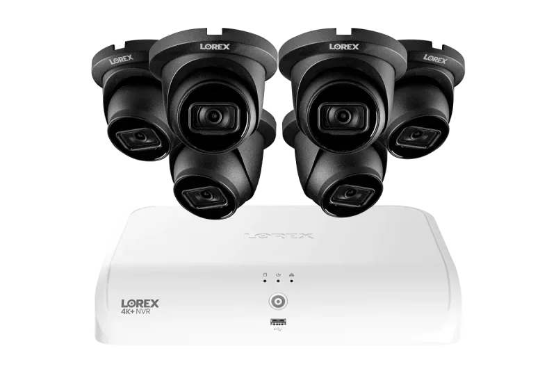 Lorex Fusion Series 4K+ 16-kanaligt (8 trådbundna + 8 Fusion Wi-Fi) 2TB trådbundet system med A14 trådbundna 4K IP-turretkameror