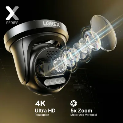 Lorex Connect X Series 4K 8-Channel Wired NVR System with X3 Turret Security Cameras - 2TB