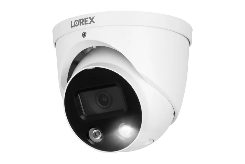 Sistema NVR cablato Lorex 4K (8 cablate e 8 Fusion Wi-Fi) fino a 16 telecamere 2TB con 3 telecamere dome con dissuasione smart e audio bidirezionale - Amazon