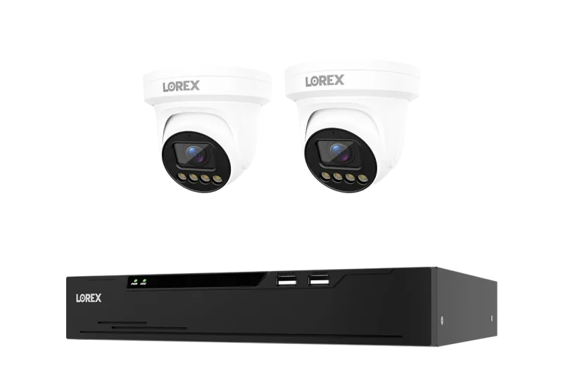 Lorex Connect X Series 4K 8-Channel Wired NVR System with X3 Turret Security Cameras - 2TB