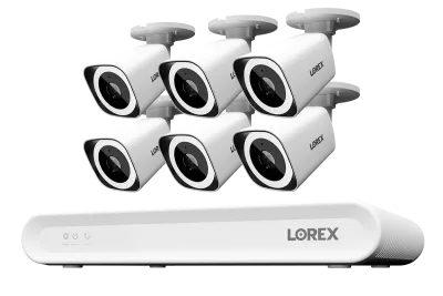 Sistema NVR cablato Lorex Connect V Series 4K a 8 canali con telecamere bullet PoE 4K V3 - 1TB