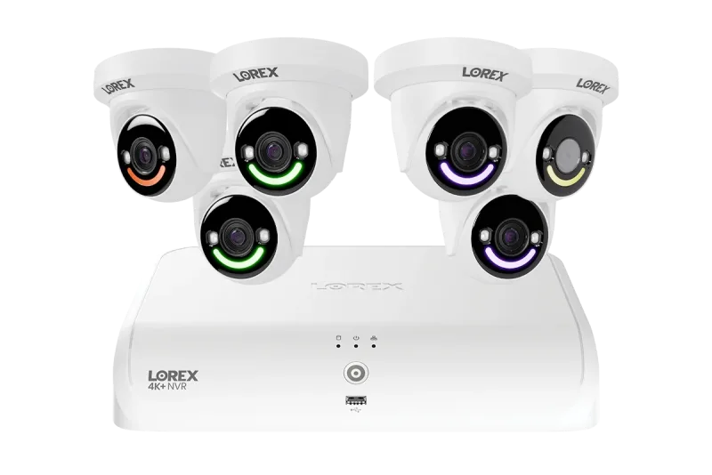 Lorex Classic 4K+ 12MP 16 Channel 2TB Wired NVR System with Smart Security Lighting Turret IP Cameras