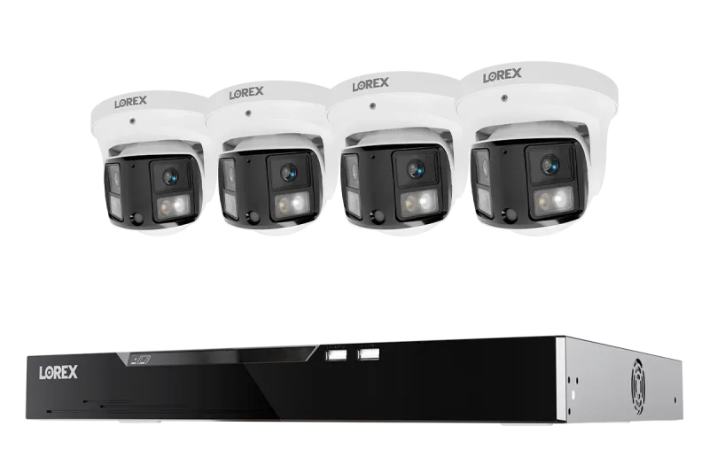 Sistema NVR cablato Lorex Connect X Series 4K a 16 canali con telecamera turret X3 a doppia lente - 4TB