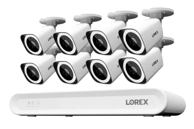 Sistema NVR cablato Lorex Connect V Series 4K a 8 canali con telecamere bullet PoE 4K V3 - 1TB