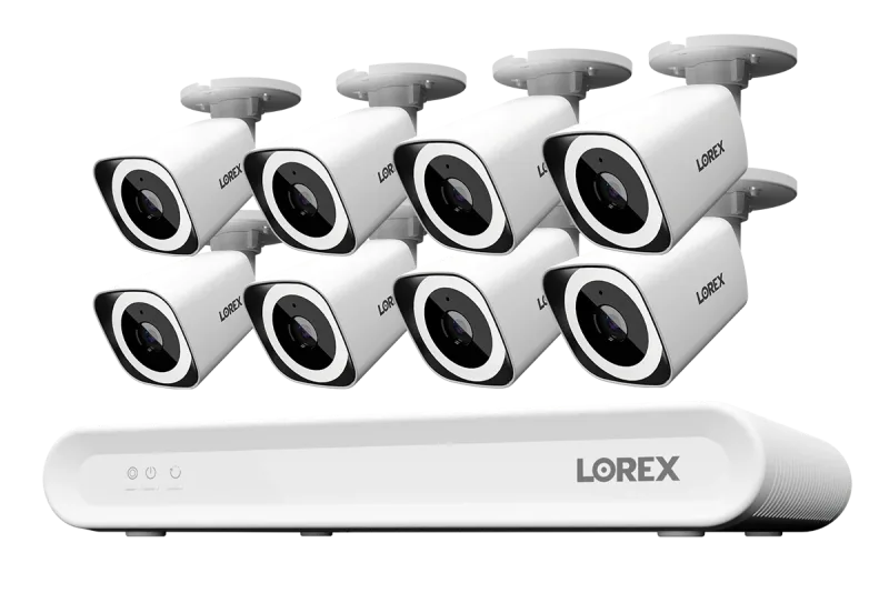 Sistema NVR cablato Lorex Connect V Series 4K a 8 canali con telecamere bullet PoE 4K V3 - 1TB