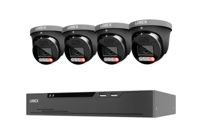 Lorex Connect X Series 4K 8-kanals kablet NVR-system med X5 turret-overvågningskameraer - 2TB