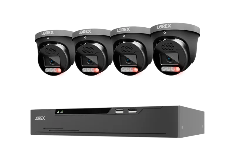 Lorex Connect X Series 4K 8-kanals kablet NVR-system med X5 turret-overvågningskameraer - 2TB