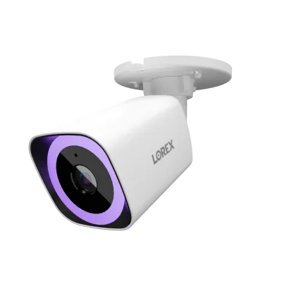 Lorex Connect V7 4K PoE 총알형 카메라 with Color Night IQ+ - 화이트/블랙