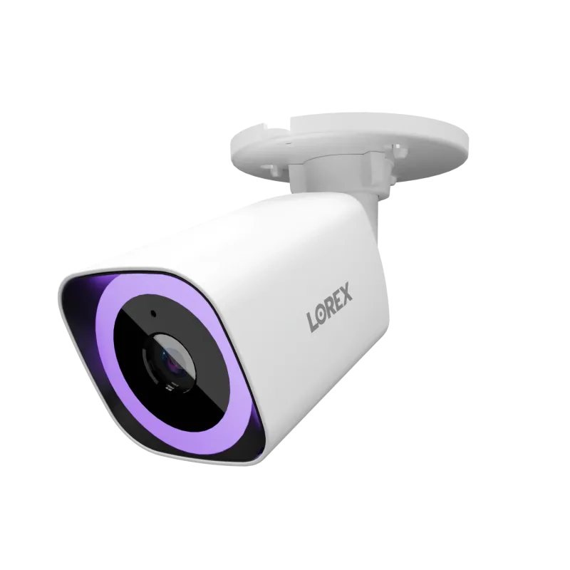 Lorex Connect V7 4K PoE 총알형 카메라 with Color Night IQ+ - 화이트/블랙