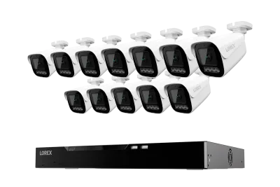 Lorex Connect X Series 4K 16-kanals kablet NVR-system med X3 bullet-sikkerhedskameraer - 4TB