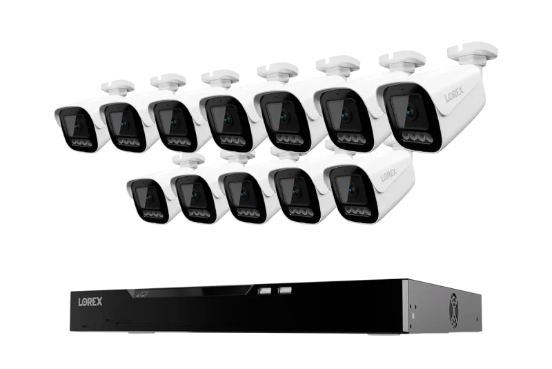 Lorex Connect X Series 4K 16-kanals kablet NVR-system med X3 bullet-sikkerhedskameraer - 4TB