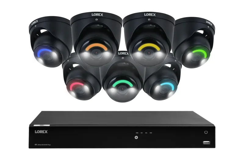 Lorex Fusion Series 4K 16 Kamera Mampu (Kabel atau Fusion Wi-Fi) Sistem NVR Kabel 4TB dengan Tujuh Kamera Dome IP H16 - Amazon