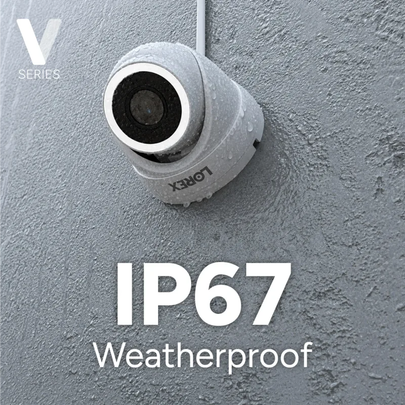 Lorex Connect (New App) | V-Series | 8Ch 4K NVR System | 3 White IP PoE Cameras