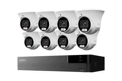 Lorex Connect U -sarja 4K 8-kanavainen langallinen NVR-järjestelmä U3 4K PoE -tornikameroilla - 2TB