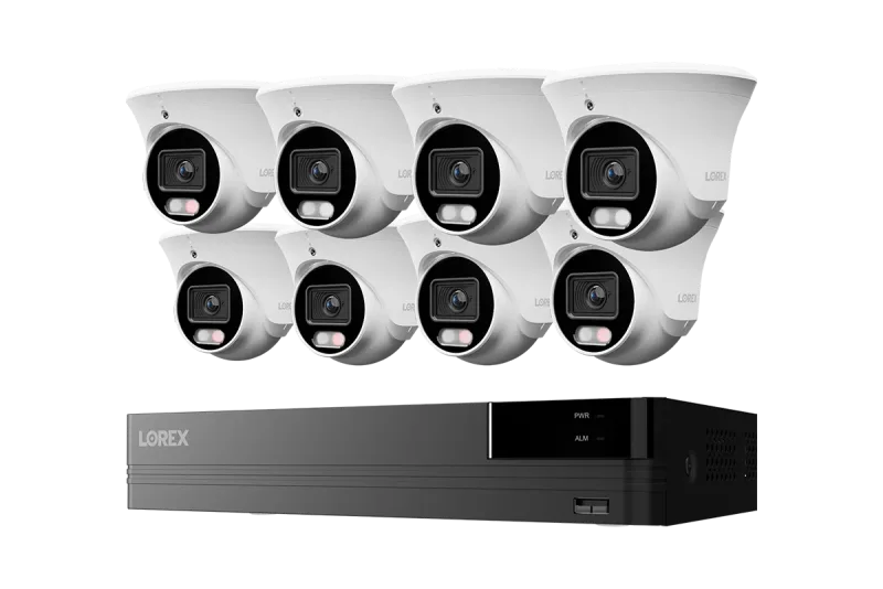 Lorex Connect U -sarja 4K 8-kanavainen langallinen NVR-järjestelmä U3 4K PoE -tornikameroilla - 2TB