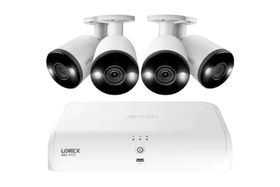 Lorex Fusion Series 4K+ 16-kanaligt (8 trådbundna + 8 Fusion Wi-Fi) 2TB trådbundet system med H13 trådbundna 4K IP bullet-kameror