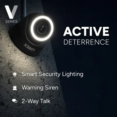 Lorex Connect (uusi sovellus) | V-sarja | 8Ch 4K NVR -järjestelmä | 3 mustaa IP PoE -kameraa