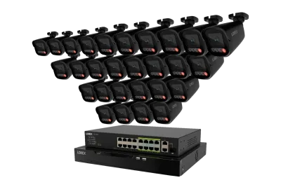 Lorex Connect X Series 4K 32-kanals kablet NVR-system med X5 bullet-overvågningskameraer - 8TB
